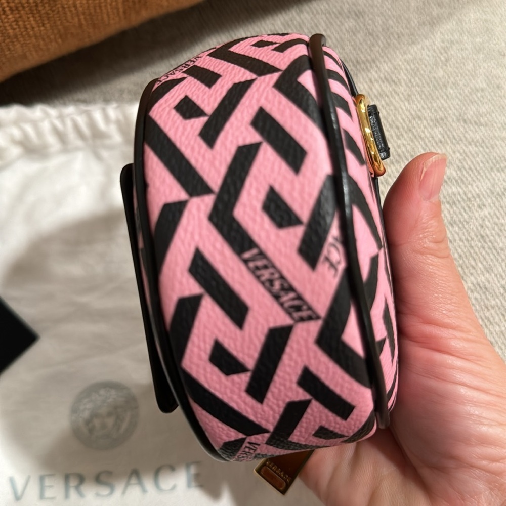 Versace Blue and White Round Mini Bag - Picture 5 of 7